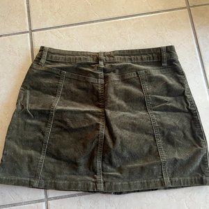 Dark Green Corduroy Skirt